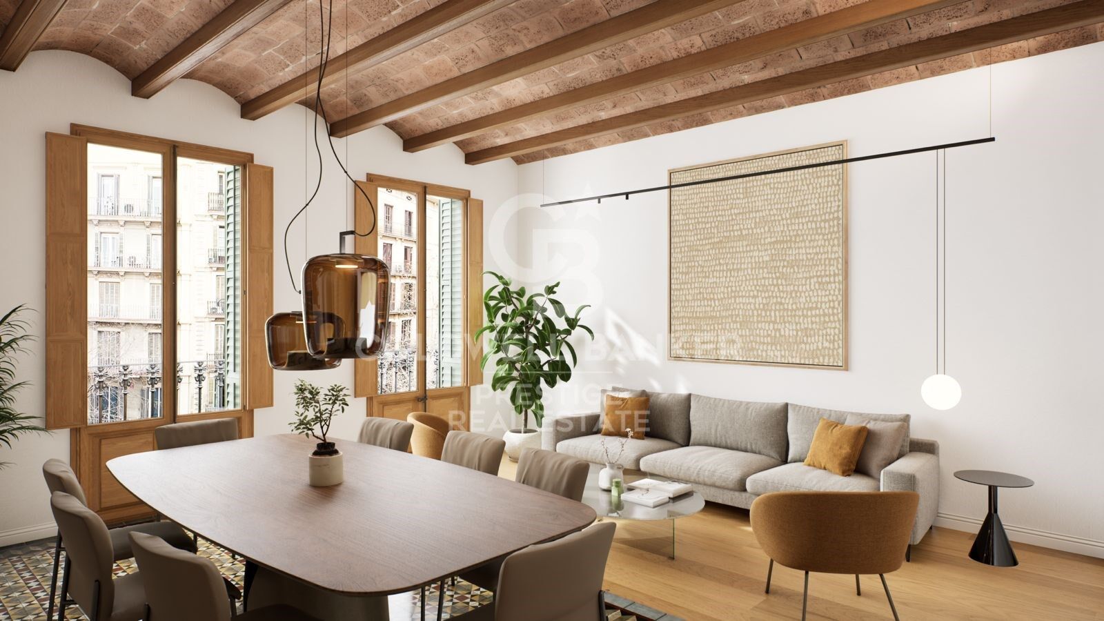 Dans un immeuble noble, neuf avec 3 chambres doubles,Barcelona