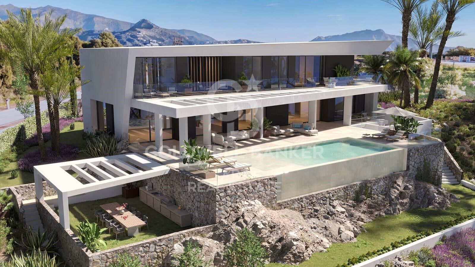 Exklusive Kollektion von 6 zeitgenössischen Villen mit Meerblick in Estepona