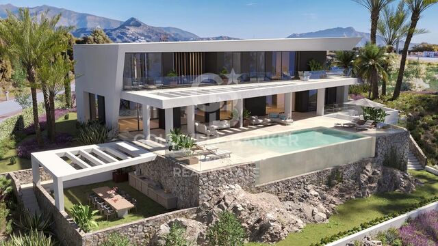 Exklusive Kollektion von 6 zeitgenössischen Villen mit Meerblick in Estepona