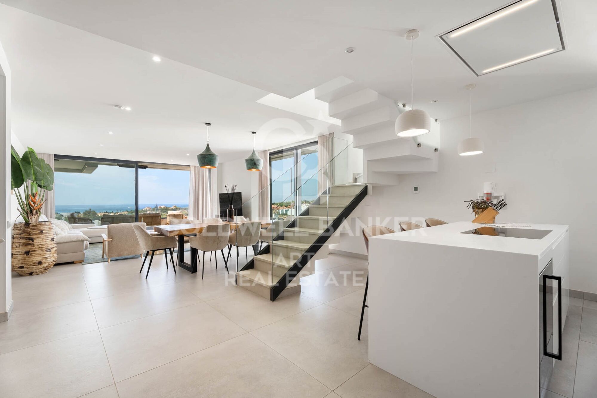 Zeitgenössisches Duplex-Penthouse mit Meerblick - Marbella Ost