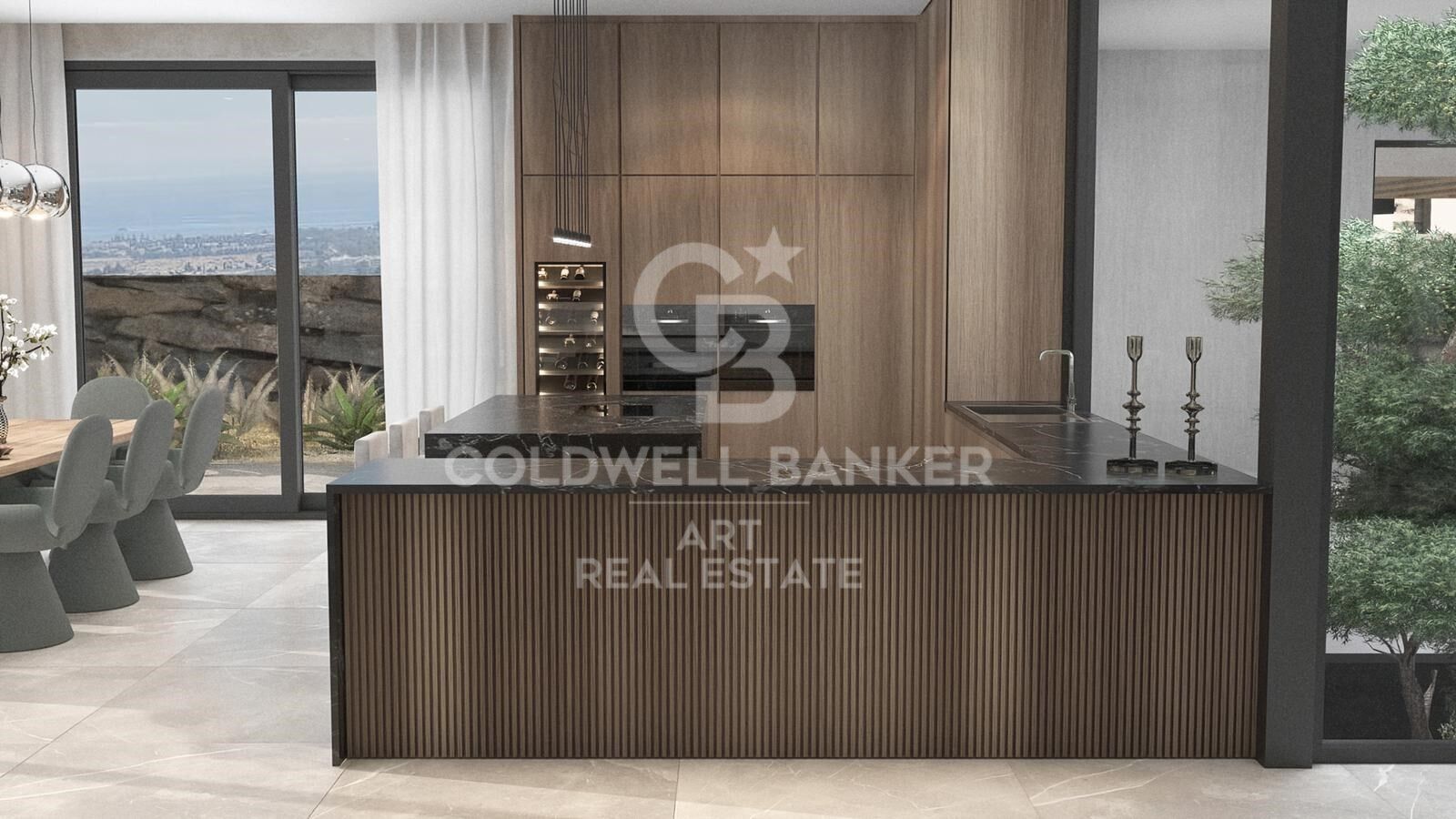 Luxuriöse, moderne Villa mit Panoramablick auf das Meer in El Madroñal, Benahavis