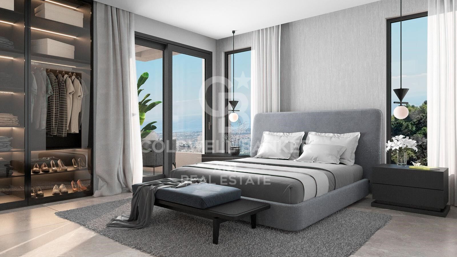 Luxurious contemporary villa with panoramic sea views in El Madroñal, Benahavis