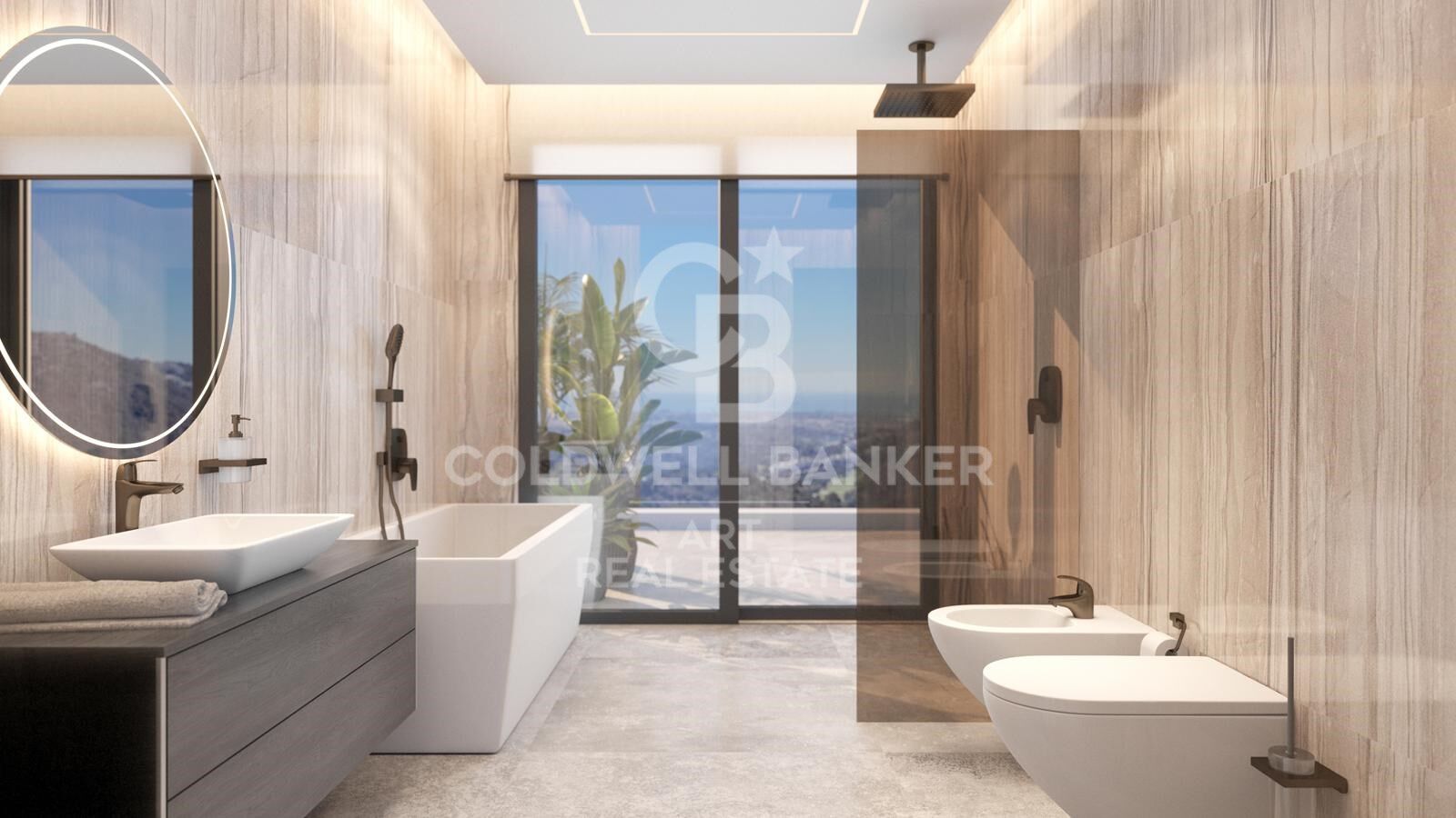 Luxueuse villa contemporaine avec vue panoramique sur la mer à El Madroñal, Benahavis