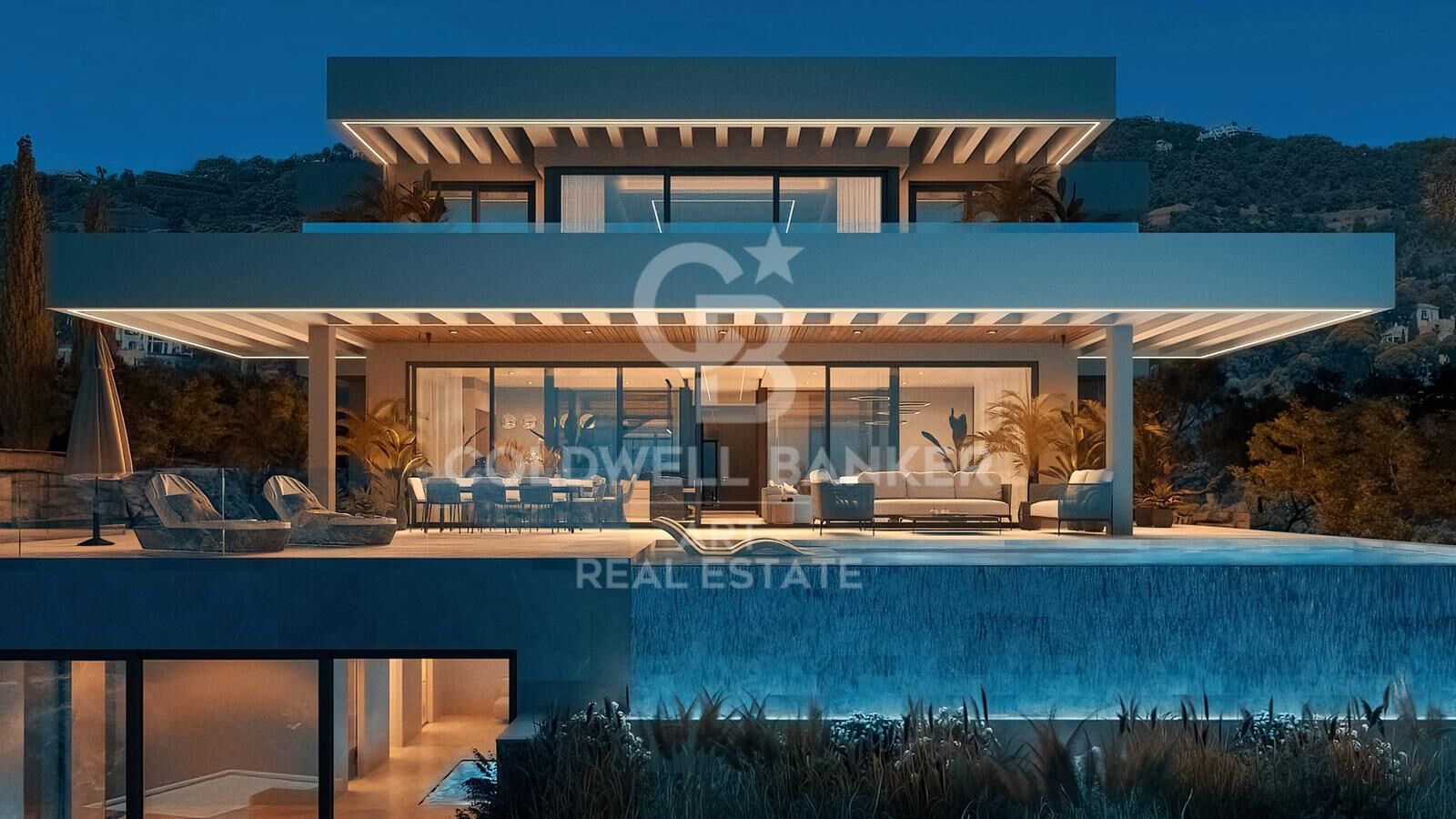 Luxueuse villa contemporaine avec vue panoramique sur la mer à El Madroñal, Benahavis