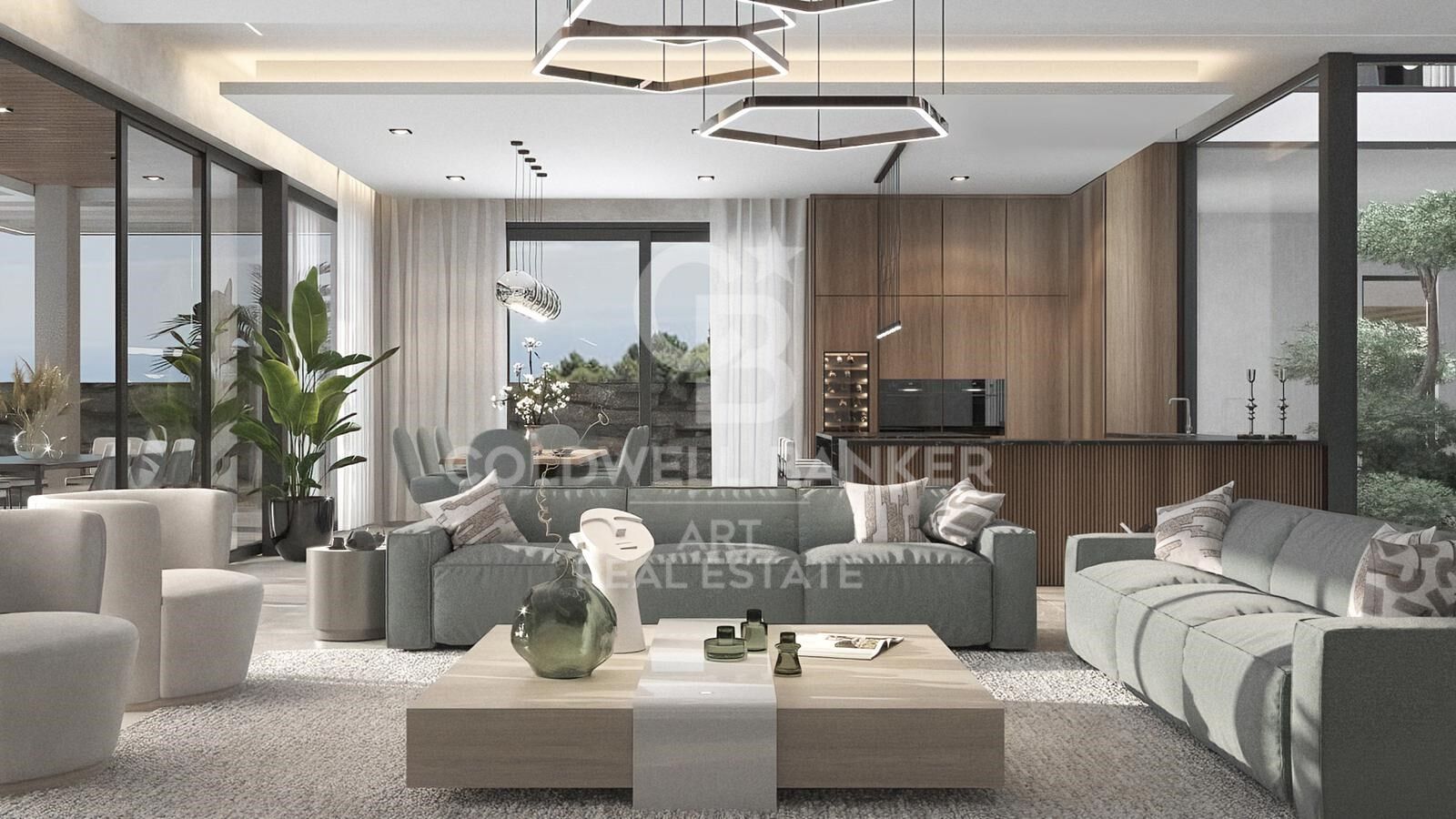 Luxueuse villa contemporaine avec vue panoramique sur la mer à El Madroñal, Benahavis