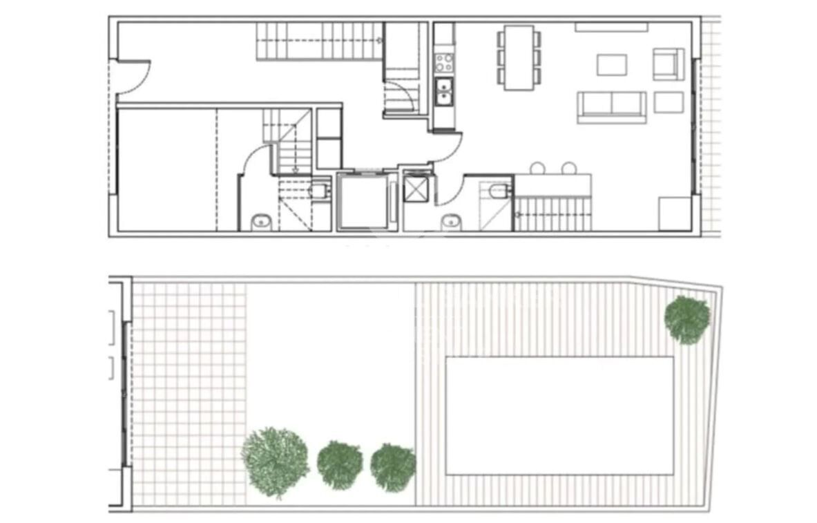 Duplex with garden on Pavia Street, building from 2020