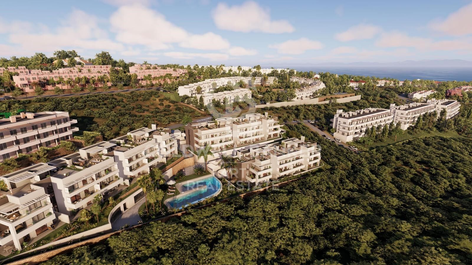 Apartamentos amplios con vistas al mar en Manilva