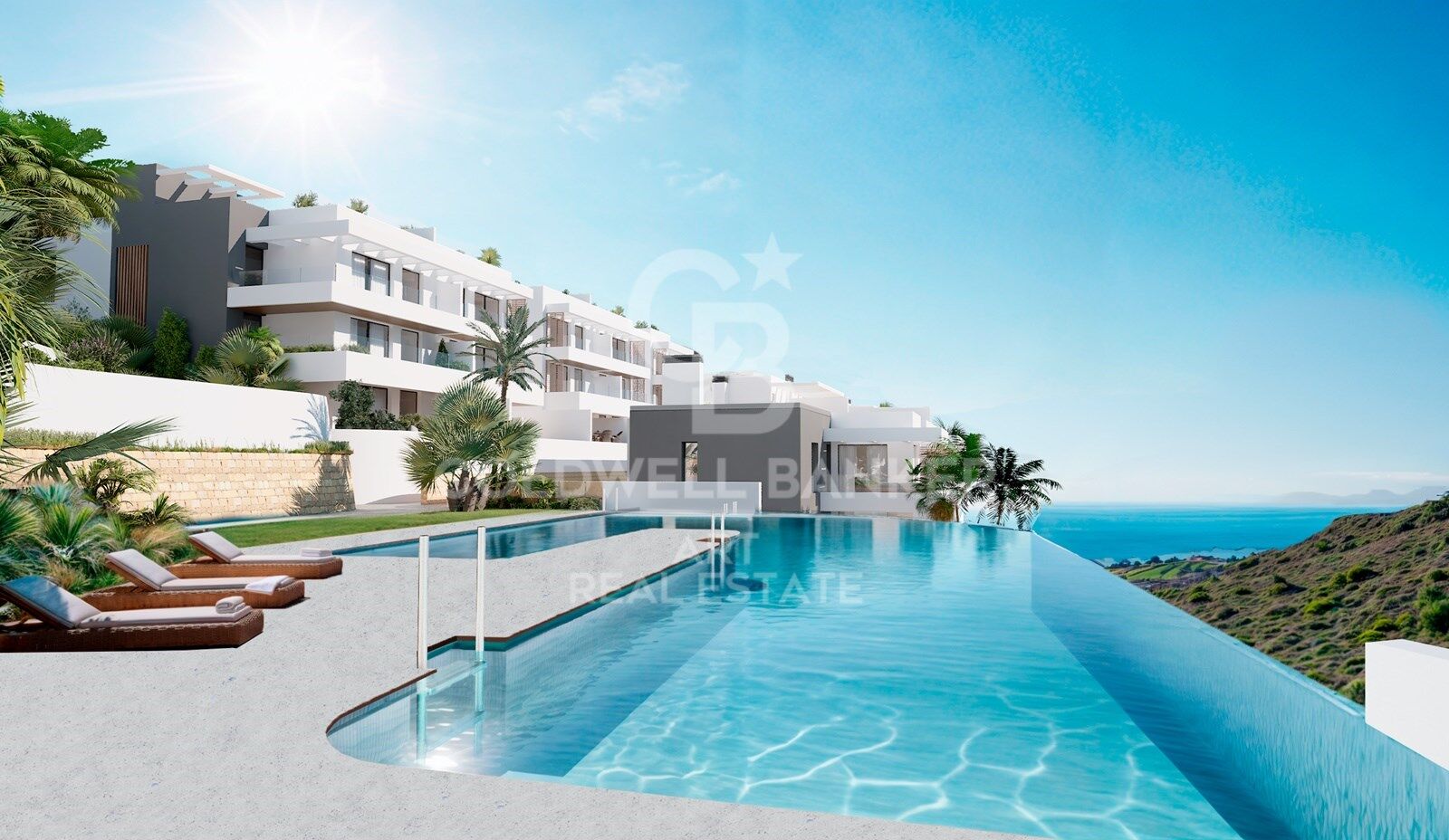 Apartamentos amplios con vistas al mar en Manilva