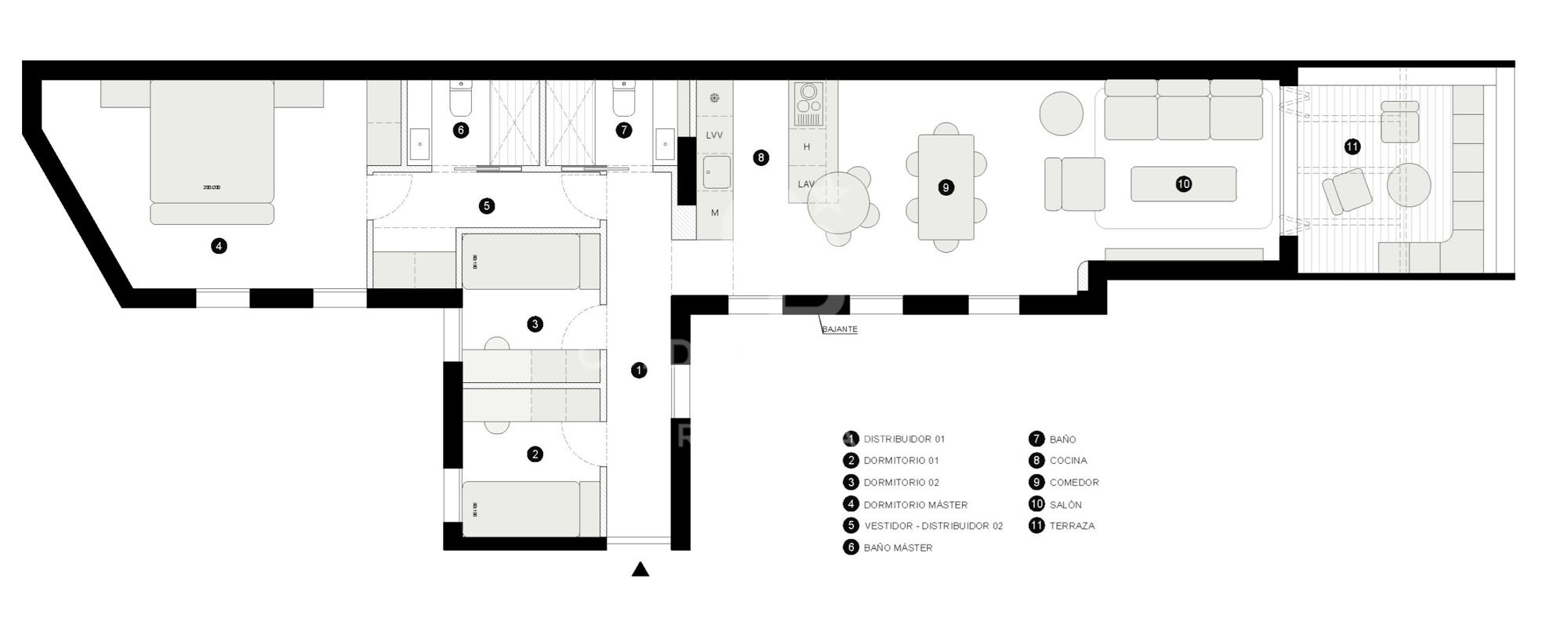 Penthouse de 3 chambres avec terrasse à rénover à Goya, Madrid