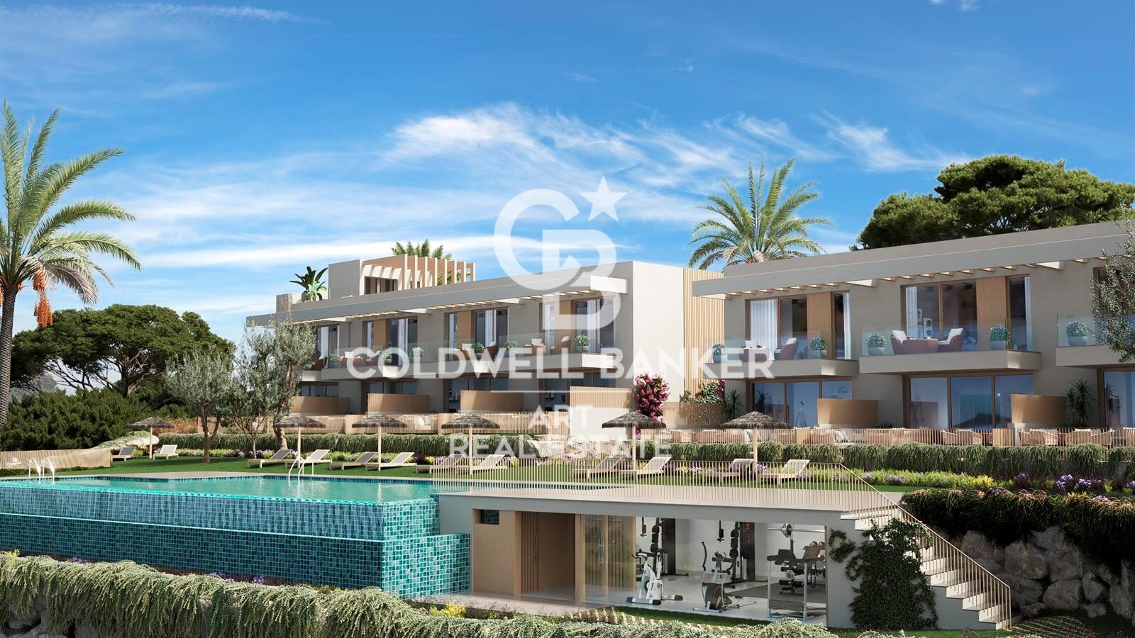 New townhouses with sea views in Manilva