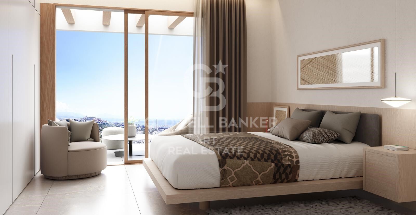 New townhouses with sea views in Manilva