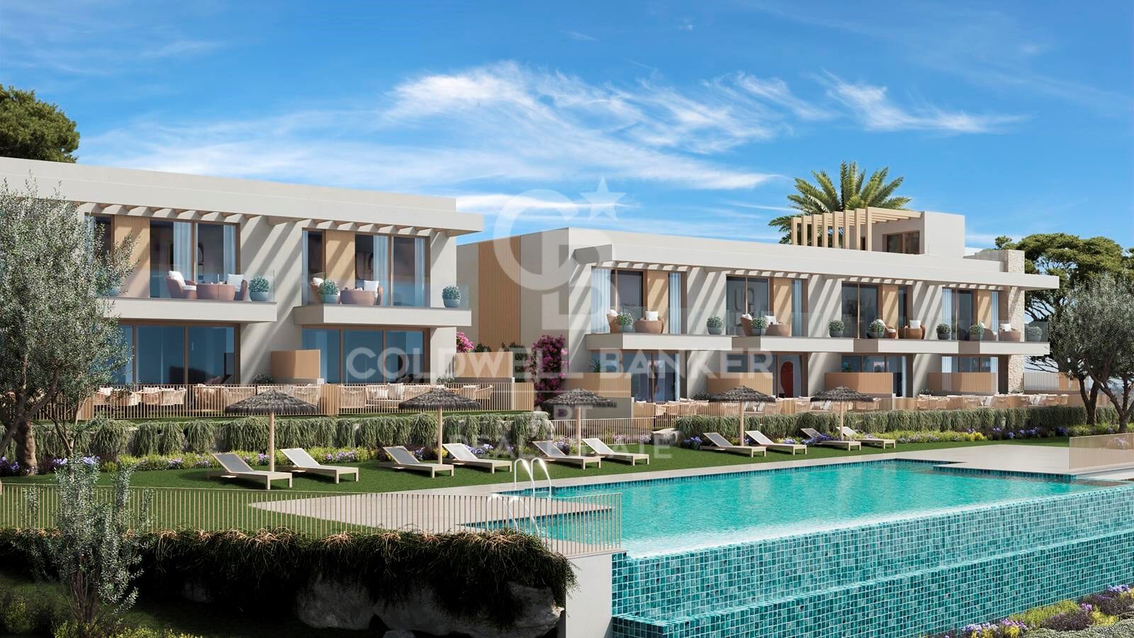 New townhouses with sea views in Manilva