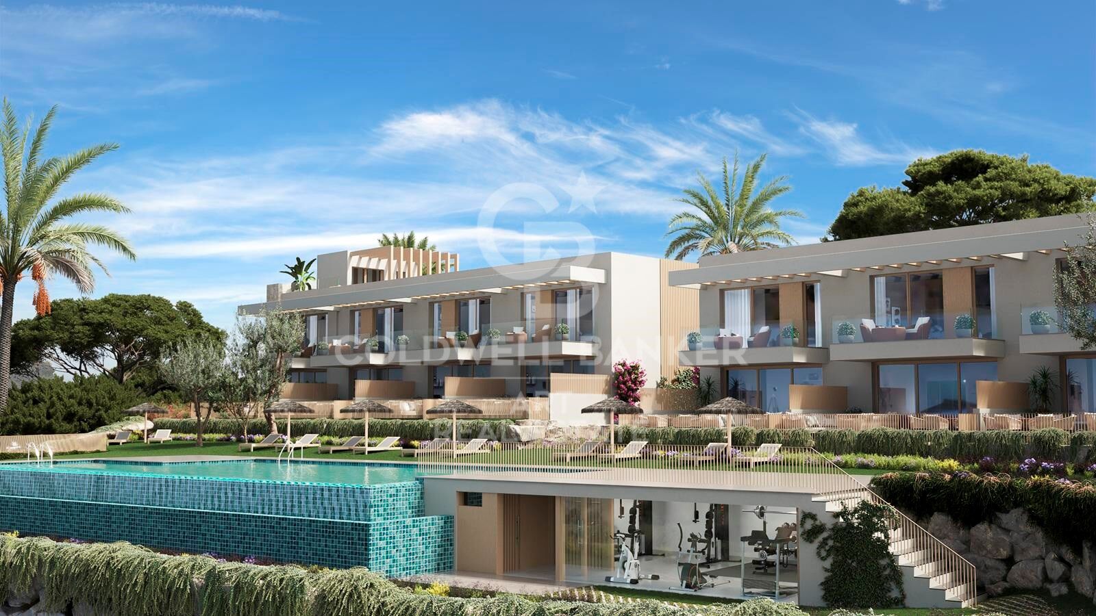 New townhouses with sea views in Manilva