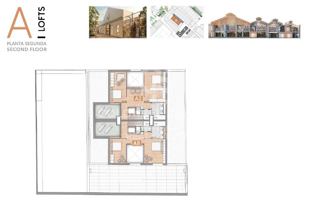 A08_ Neubau-Triplex mit Gemeinschaftspool _ Can Ricart, Halle A