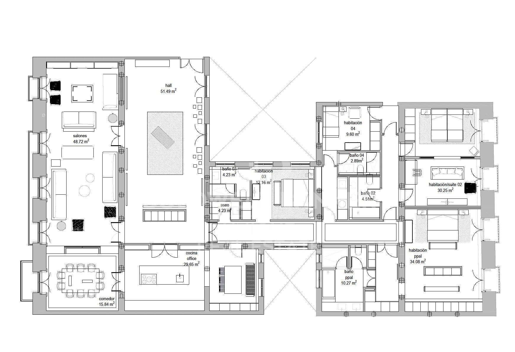 Exklusiv renovierte Wohnung im Herzen des Barrio de Justicia in Madrid