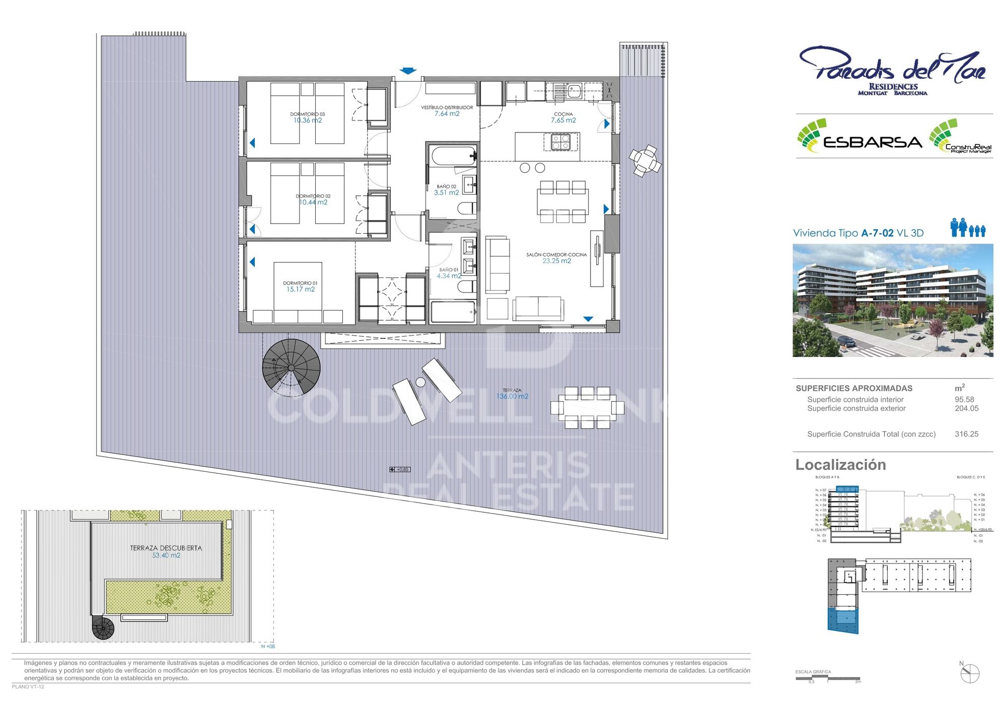 New development penthouse with parking, storage room, and communal swimming pool