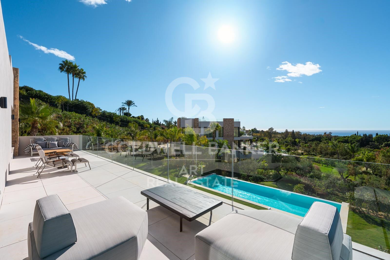 Elegante moderne Villa mit Meerblick - Marbella Hill Club, Goldene Meile