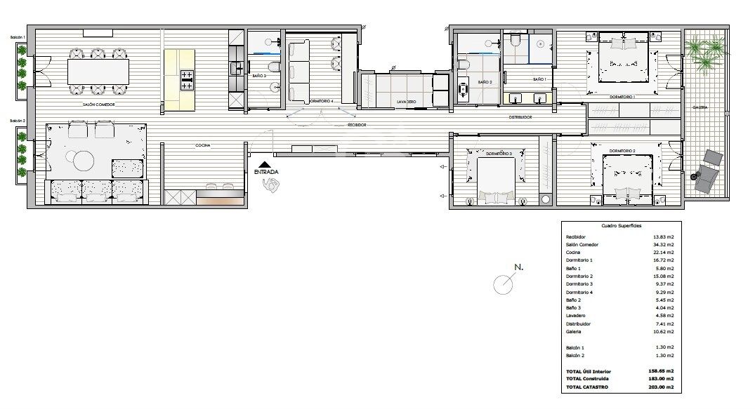 À vendre : appartement rénové avec terrasse dans l'Eixample Droit, Quadrat d'Or