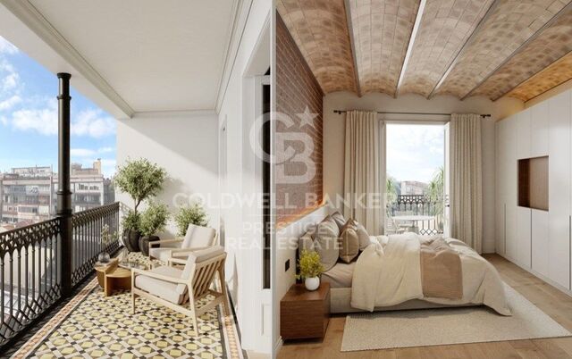 À vendre : appartement rénové avec terrasse dans l'Eixample Droit, Quadrat d'Or