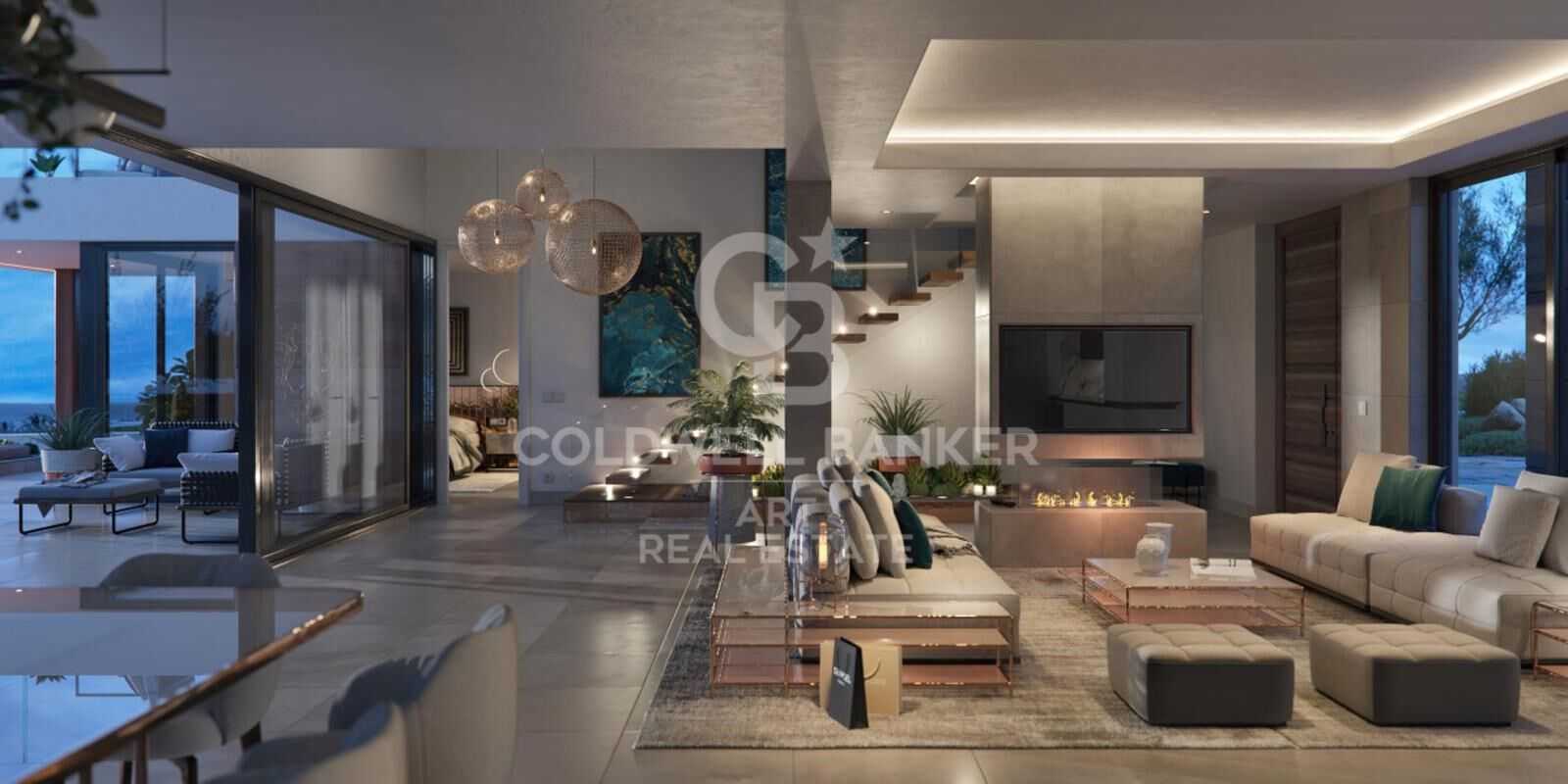 Moderne Luxusvilla mit Meerblick in Los Flamingos, Benahavís