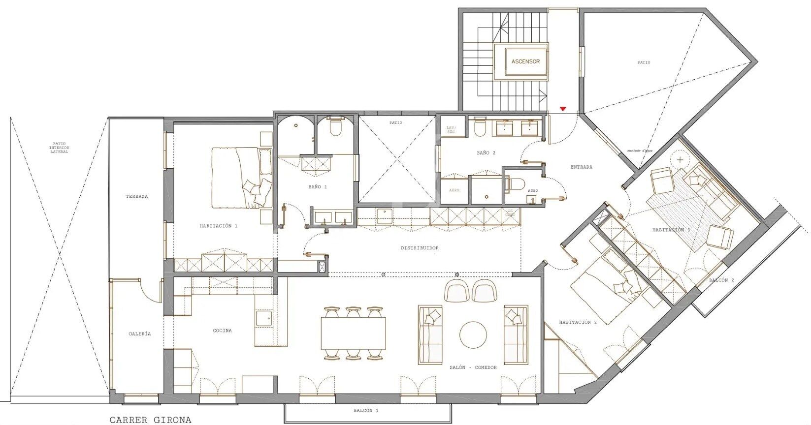 Exclusivo piso esquinero con 4 balconeras en Eixample Dreta, Barcelona