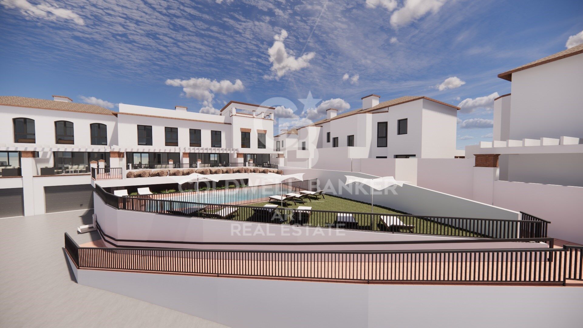 Promoción de adosados de obra nueva con espectaculares vistas al mar en Torrox