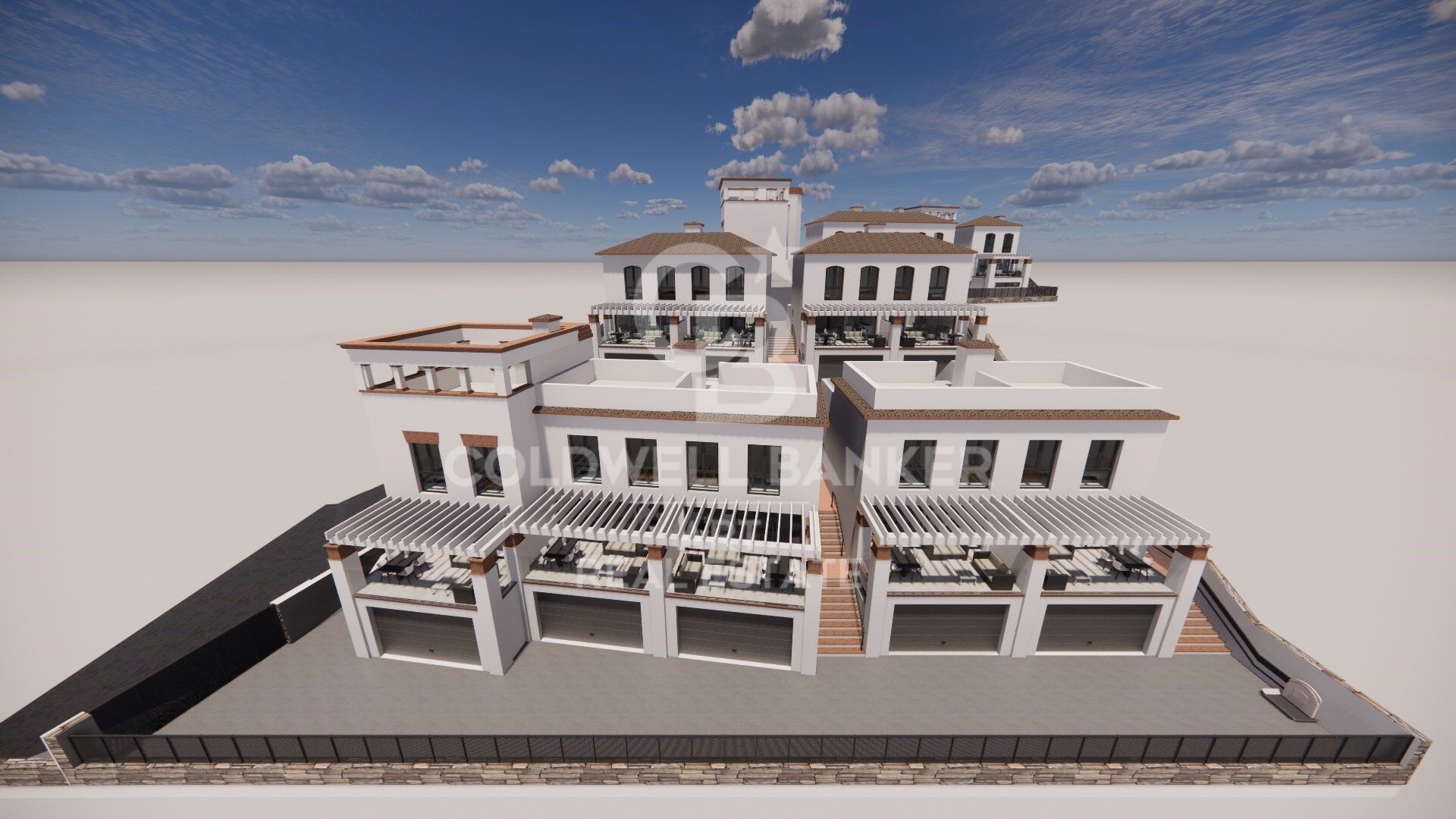 Promoción de adosados de obra nueva con espectaculares vistas al mar en Torrox