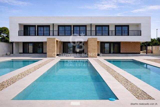 Maisons mitoyennes design avec piscine privée à Benisanó