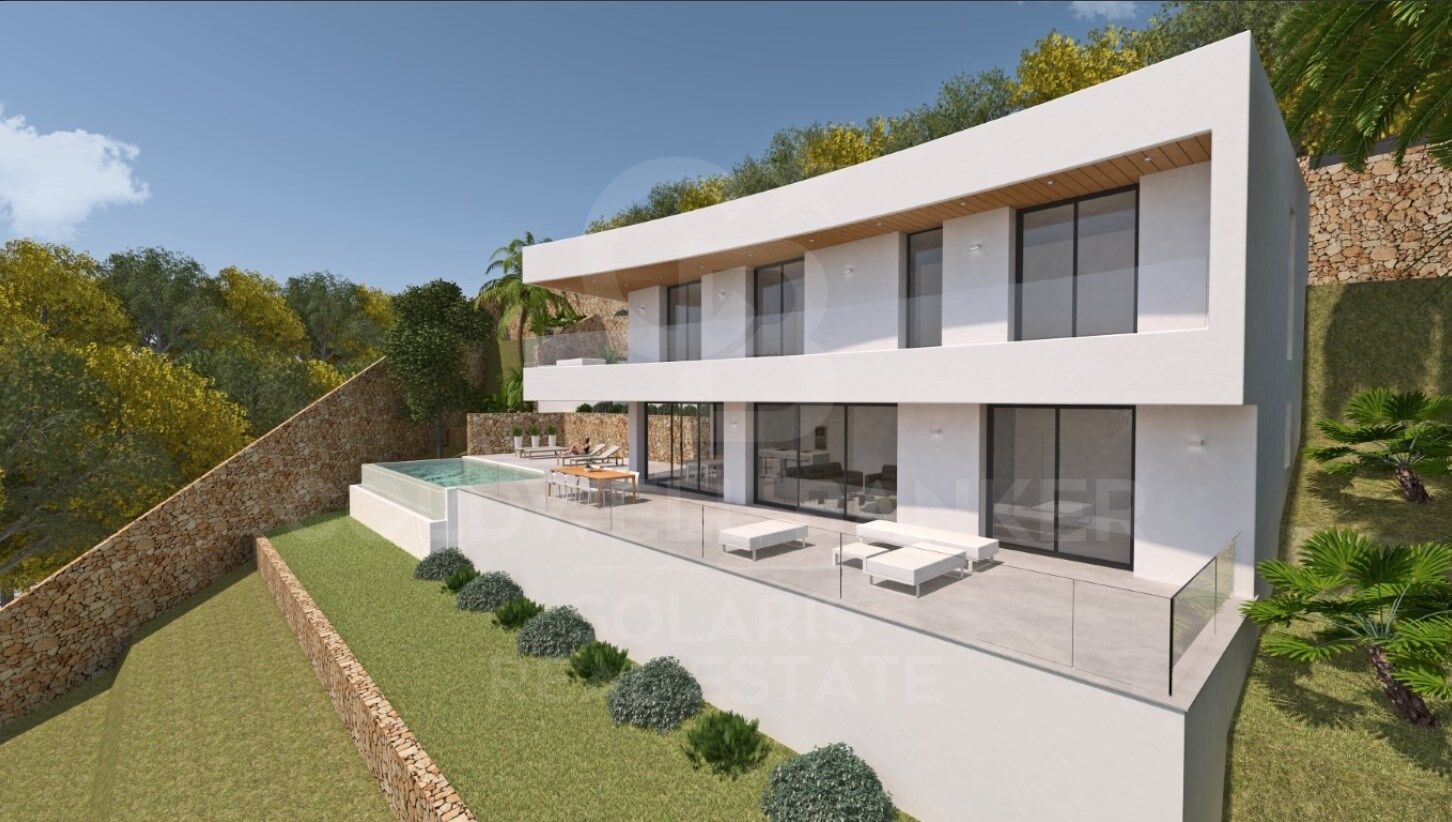 Villa contemporaine avec de grandes terrasses et une connexion parfaite entre l'intérieur et l'extérieur