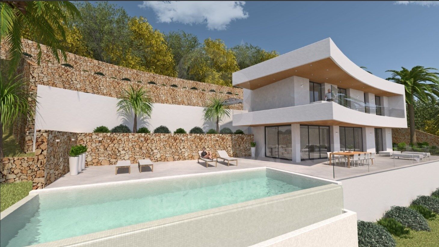 Villa Contemporánea con Amplias Terrazas y Conexión Perfecta entre Interior y Exterior