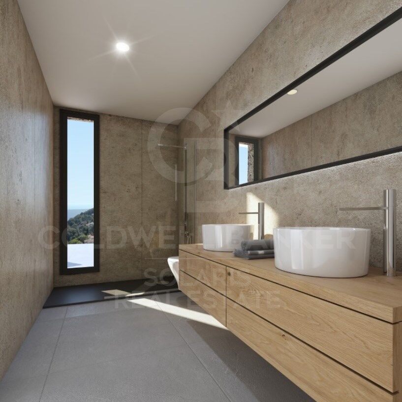 Villa contemporaine avec de grandes terrasses et une connexion parfaite entre l'intérieur et l'extérieur