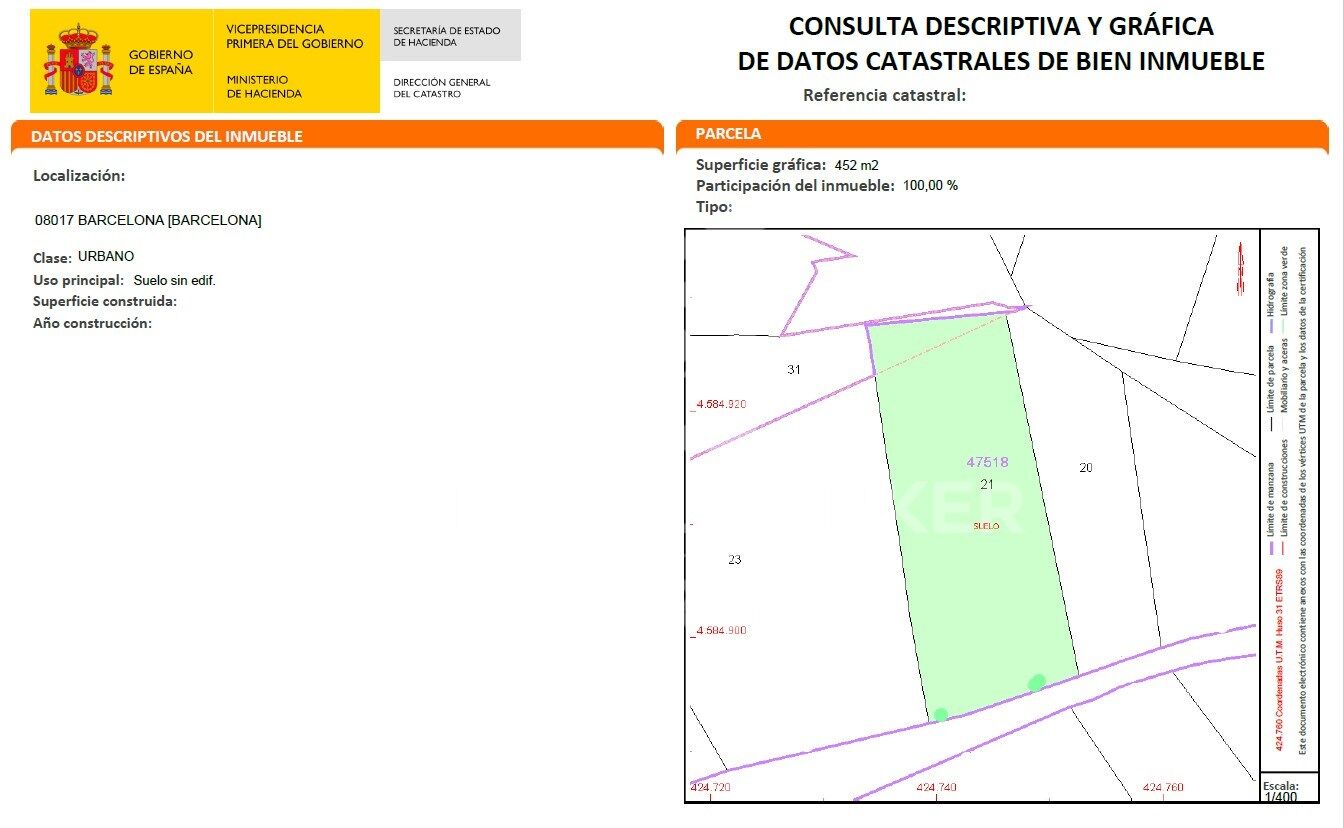 Urban land for sale in Vallvidrera