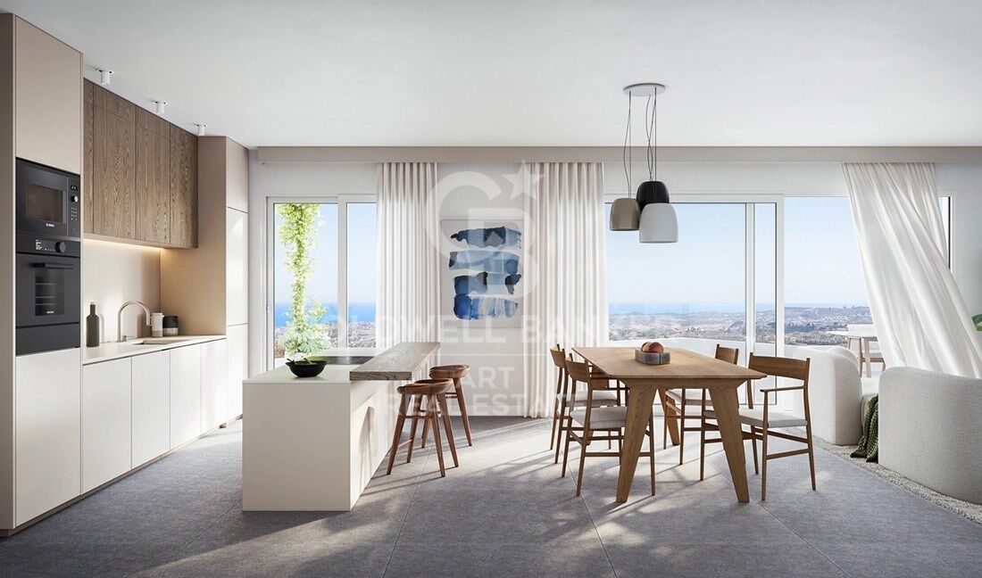 Nouveaux appartements de luxe avec vue spectaculaire sur la mer à Mijas