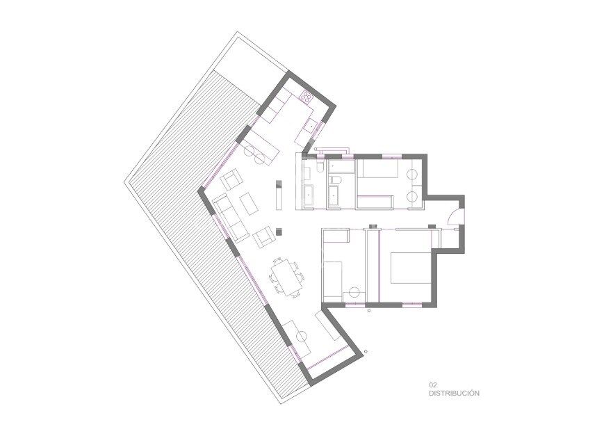 Penthouse avec terrasse spectaculaire de 70 m² et fort potentiel à Patraix