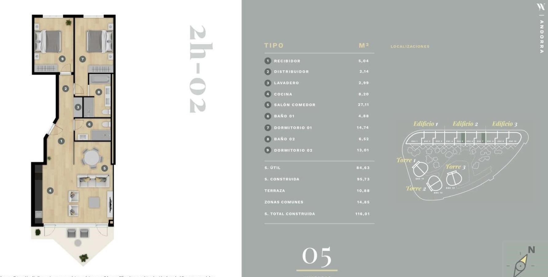 Apartment 2 Schlafzimmer Vermietung Andorra la Vella