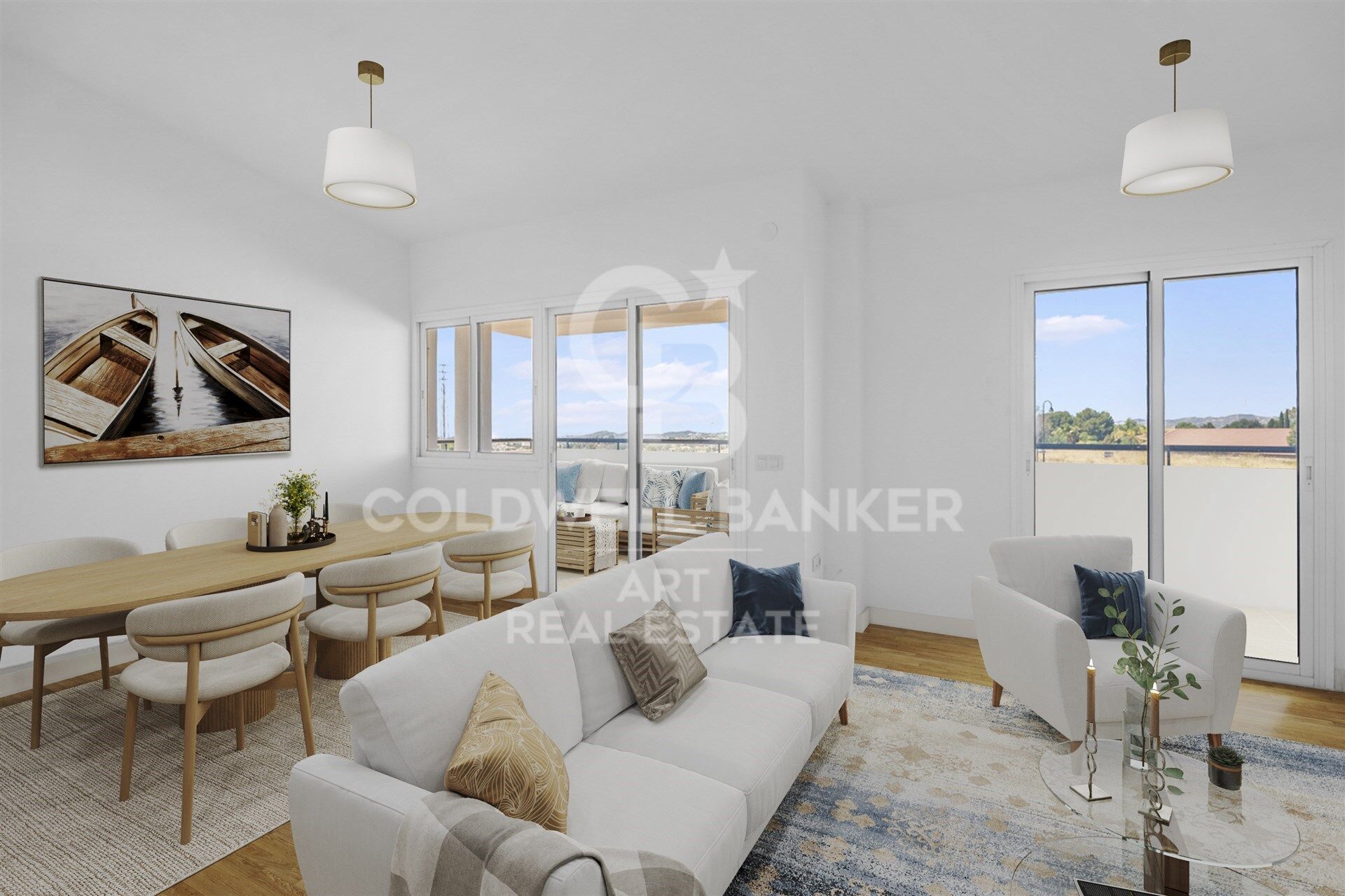 Preciosa villa reformada con vistas al mar y montaña en Mijas Pueblo