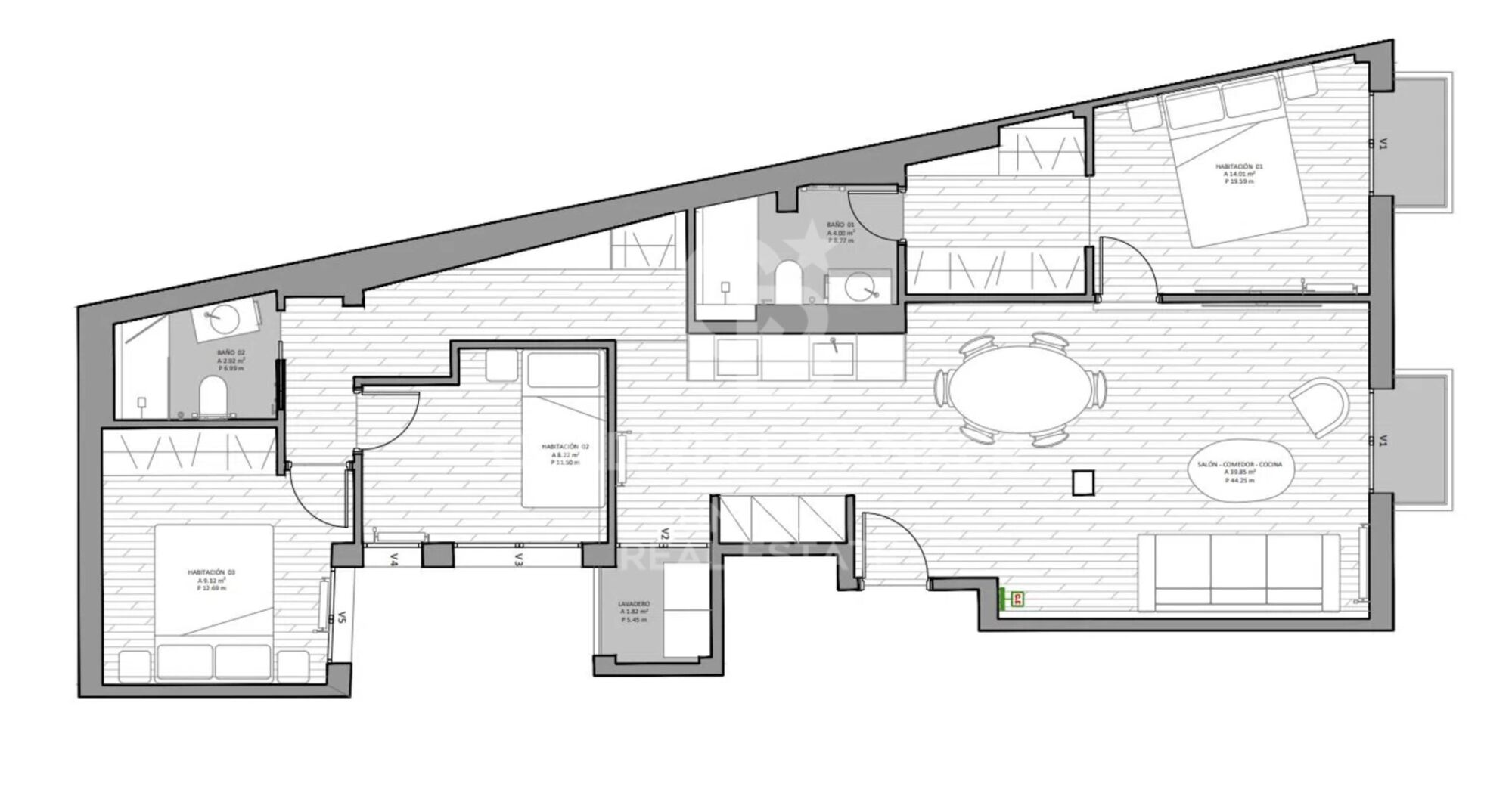 Appartement extérieur rénové au centre de Madrid