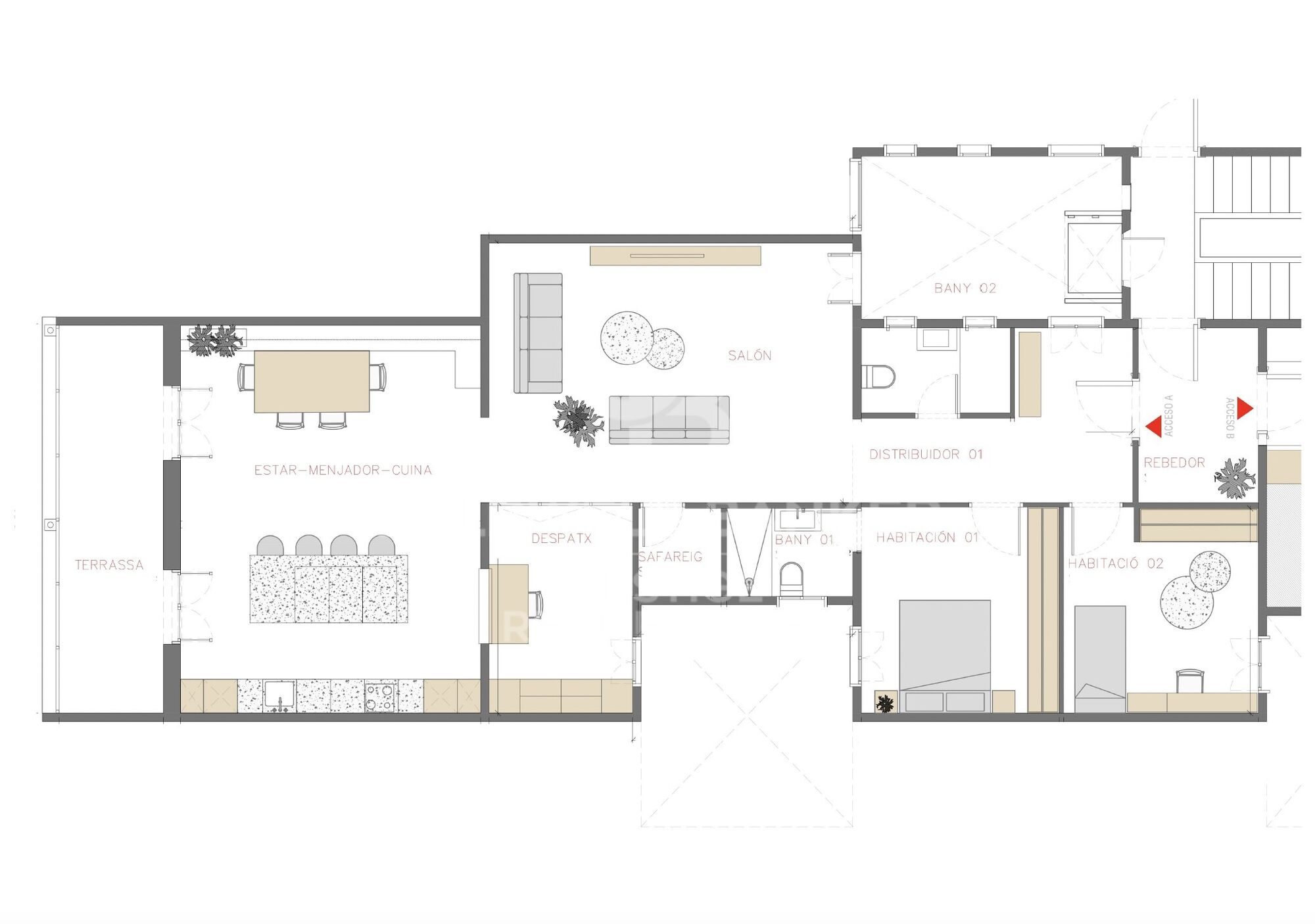 Renovierte Wohnung im Quadrat d'Or in Eixample Esquerra, Barcelona