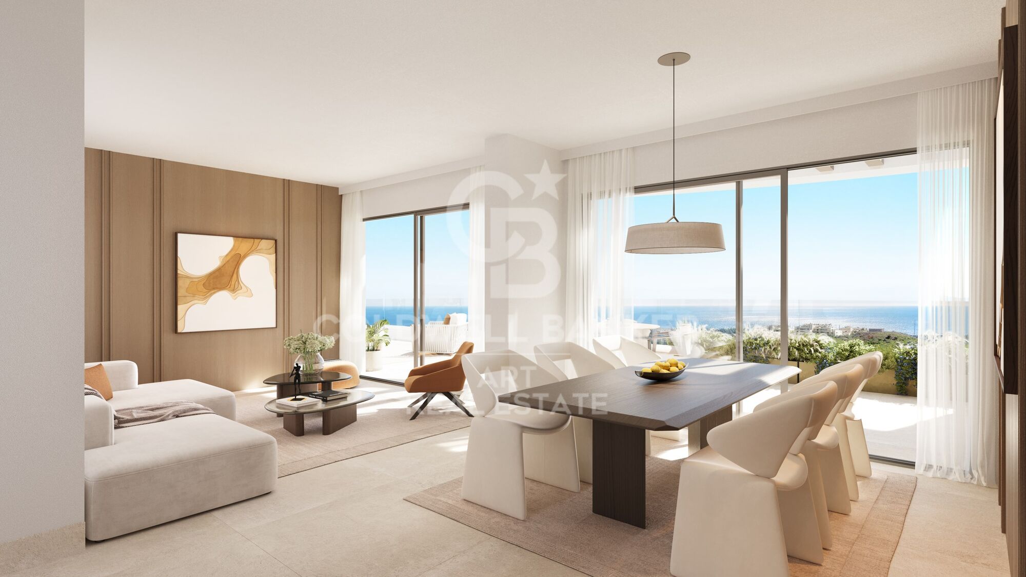 New apartments with sea and mountain views in Mijas.
