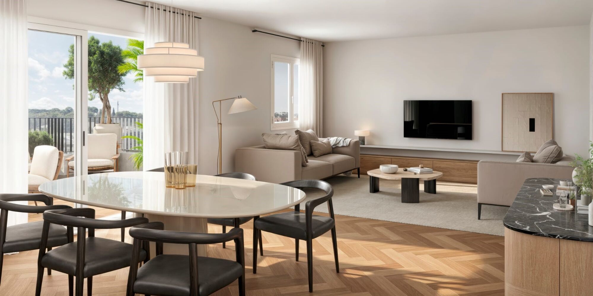 Luxury penthouse with two terraces and exceptional views