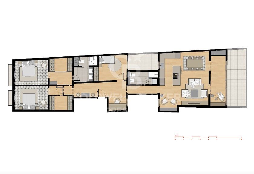 For sale renovated flat with terrace close to Paseo de Gracia