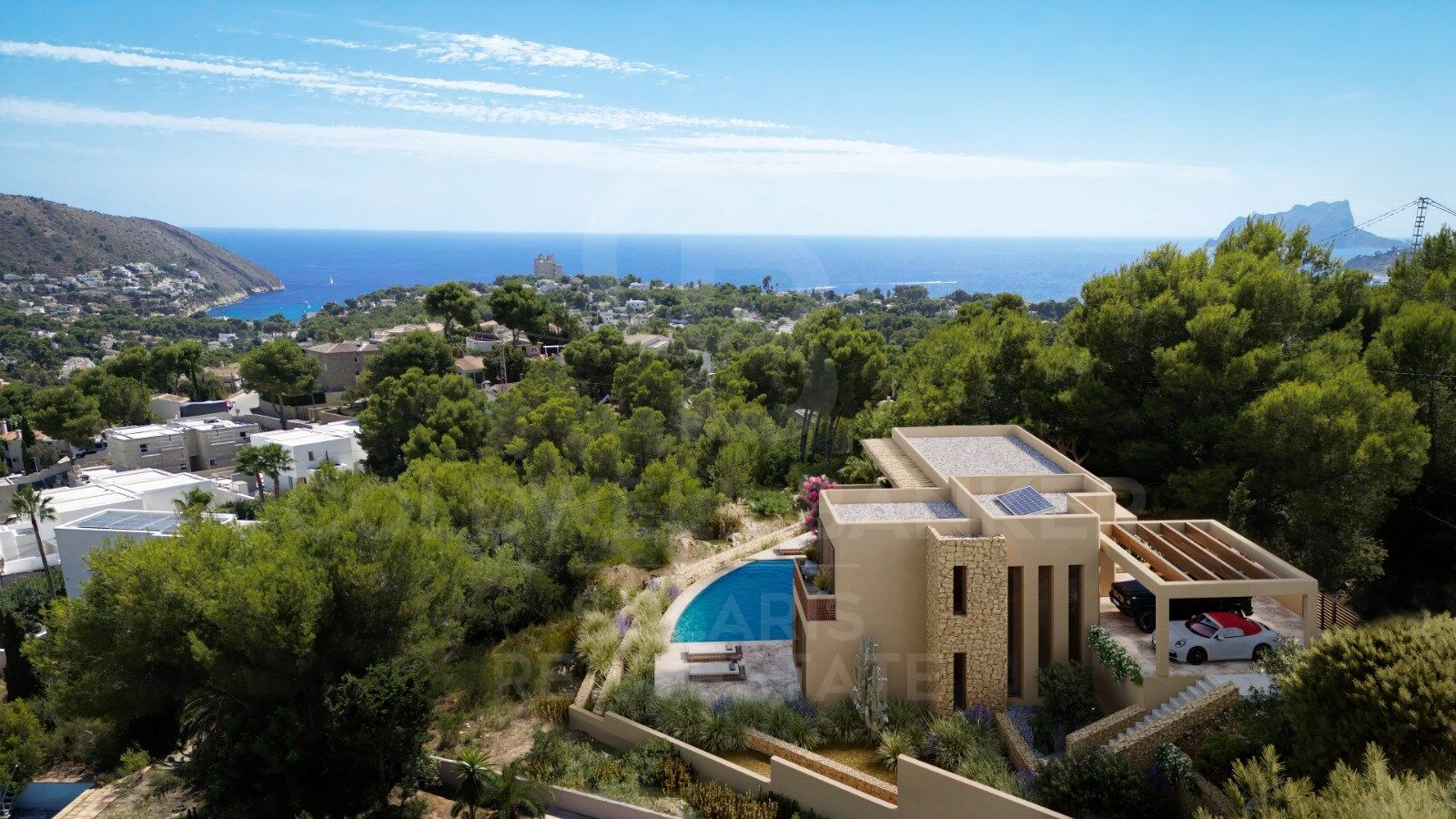 Villa designer exclusive à Moraira avec vue sur la mer