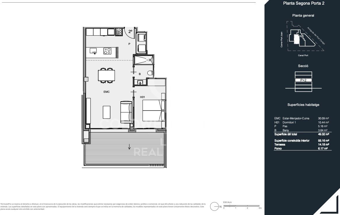 Promotion of new build flats in Santa Margarita, Roses, Costa Brava