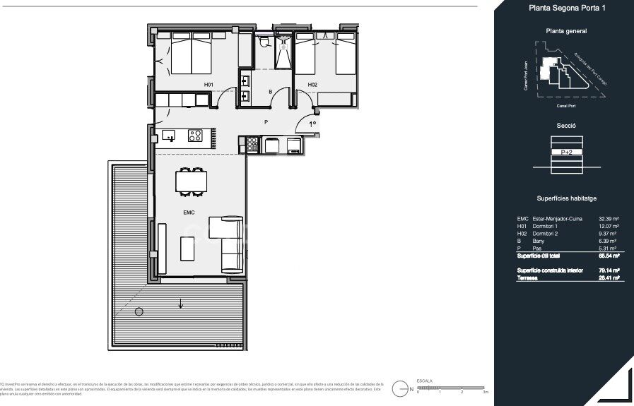 Promotion of new build flats in Santa Margarita, Roses, Costa Brava