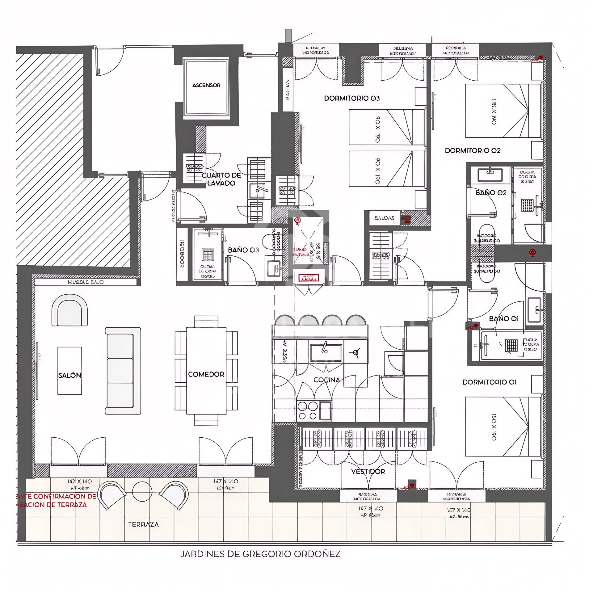 Appartement extérieur rénové avec 3 chambres, terrasse et garage à Lista, Madrid