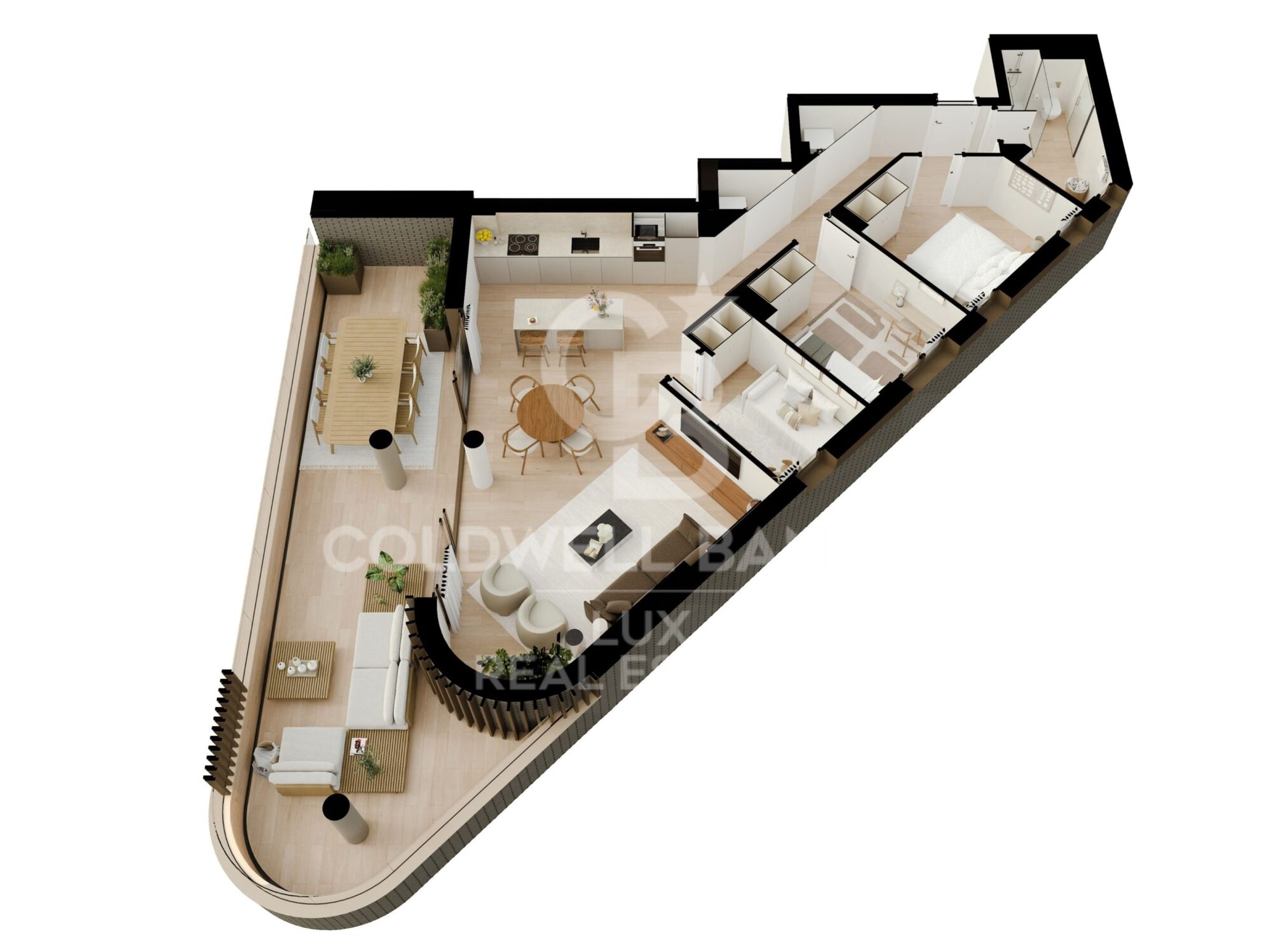 Apartment with 3 bedrooms and large terrace facing the canal, Roses