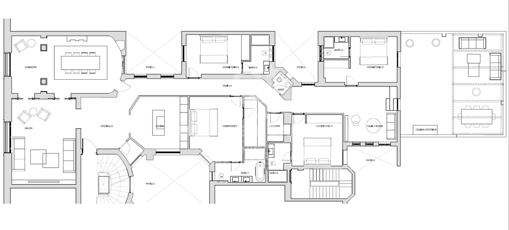 Appartement rénové de 4 chambres avec terrasse dans le quartier exclusif de Recoletos, Madrid