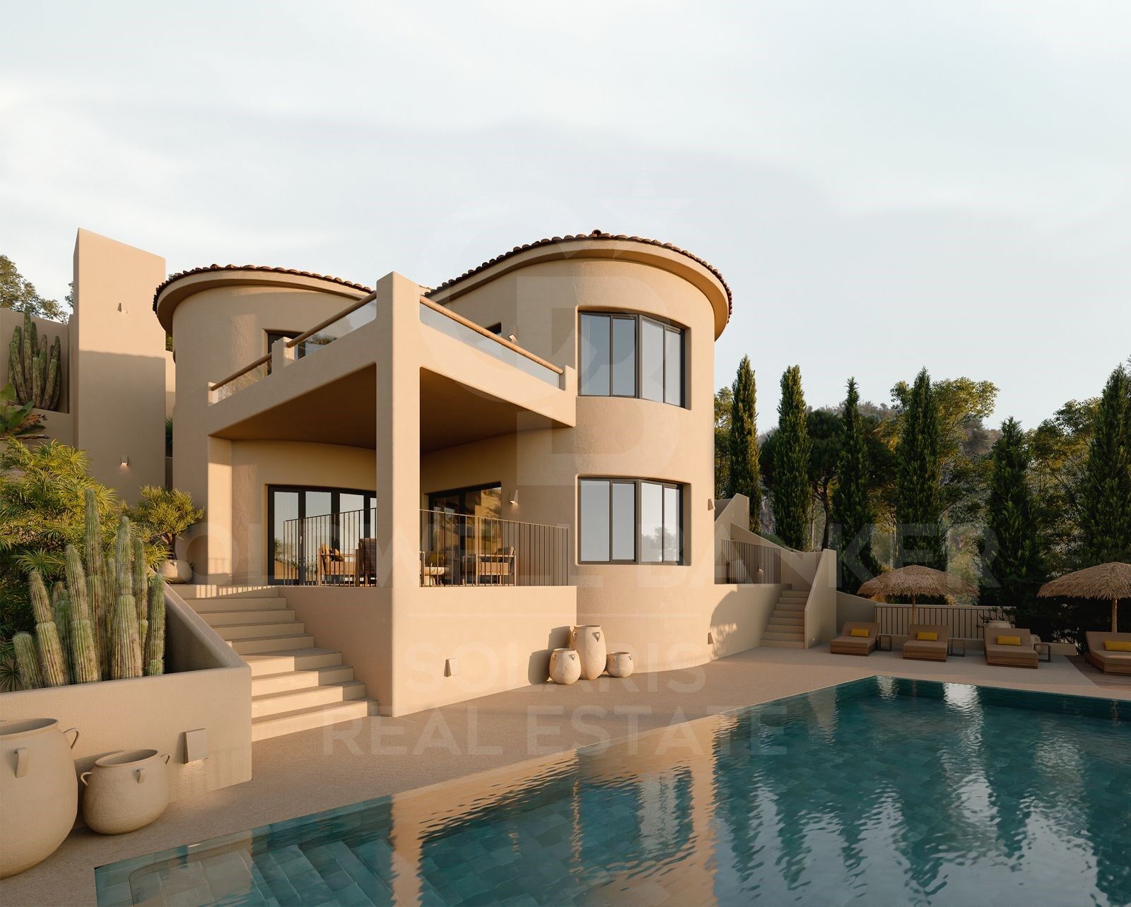 Exclusive luxury villa with panoramic and sea views.
