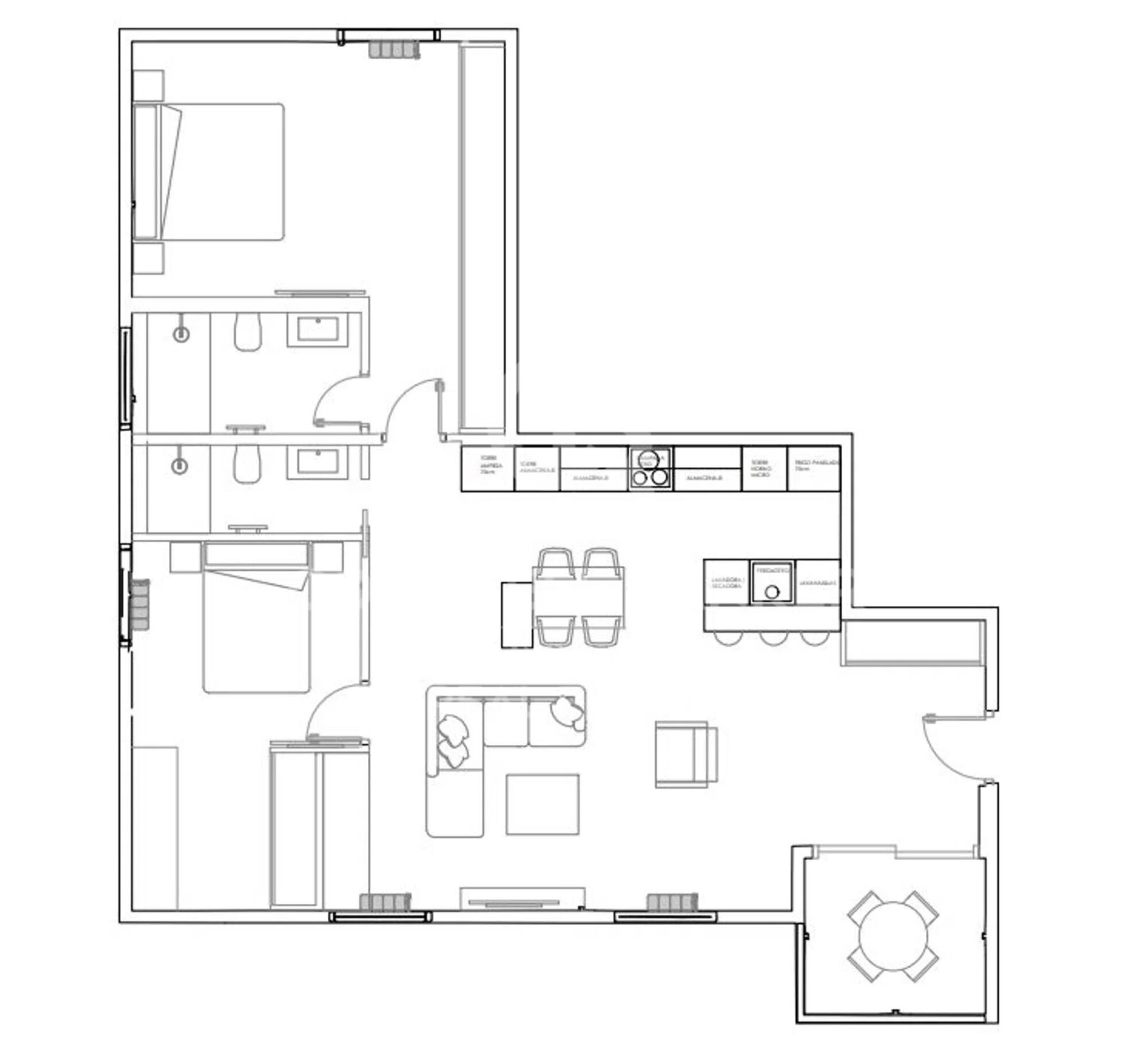 Ático reformado con terraza en Nueva España, Madrid