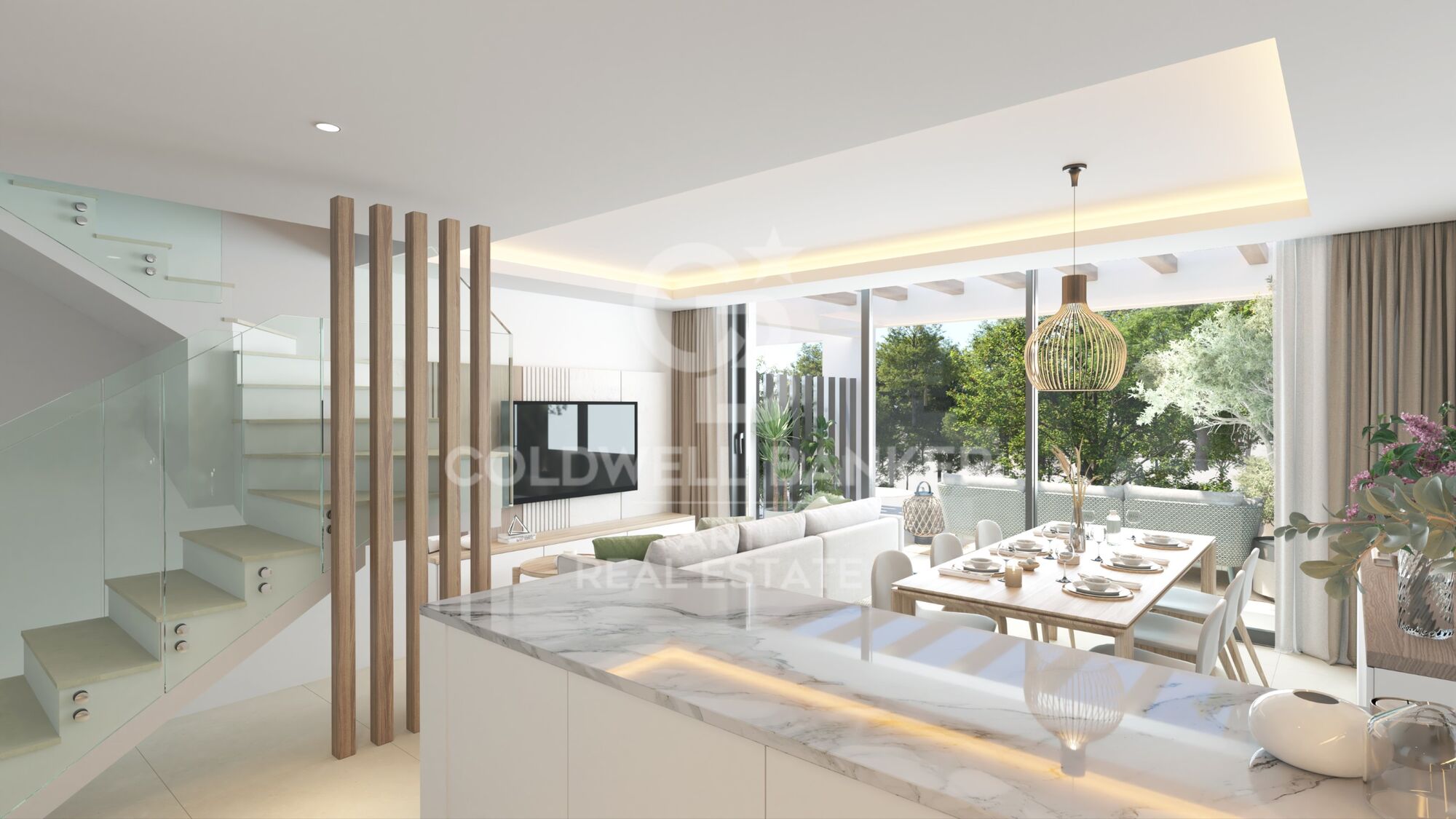 Newly built towed houses in Cala de Mijas